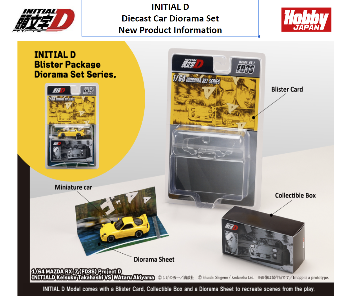 1/64 Mazda RX-7 FD3S Project D Initial D – Keisuke Takahashi vs Wataru Akiyama