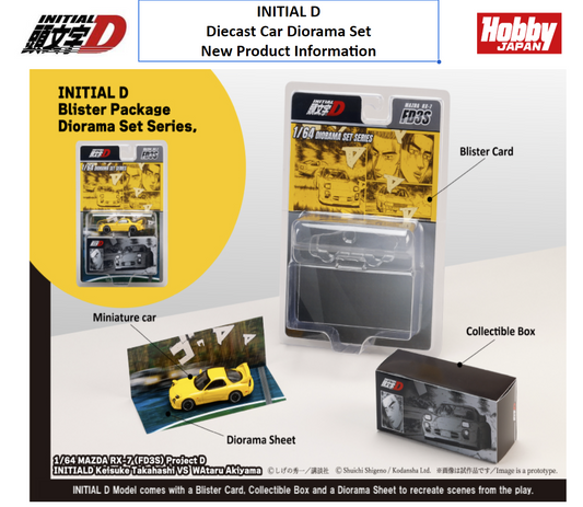 1/64 Mazda RX-7 FD3S Project D Initial D – Keisuke Takahashi vs Wataru Akiyama