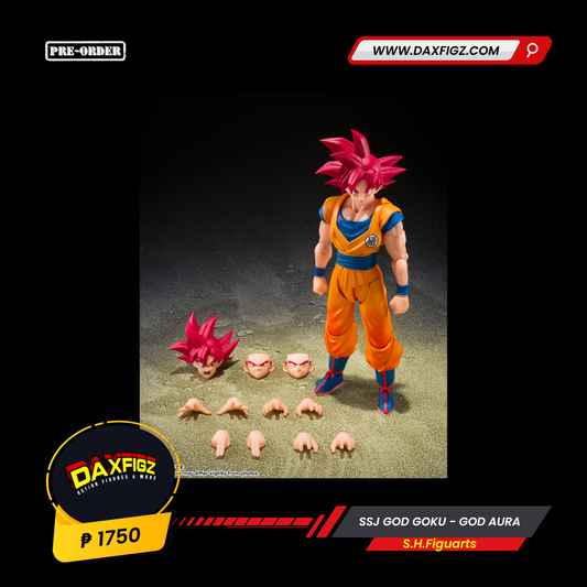 SHF Super Saiyan God Goku God Aura